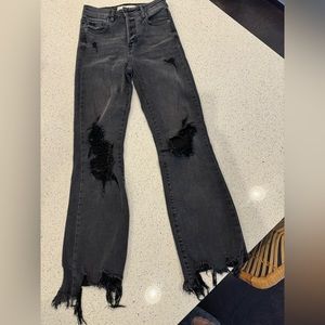 Black Hidden distressed jeans